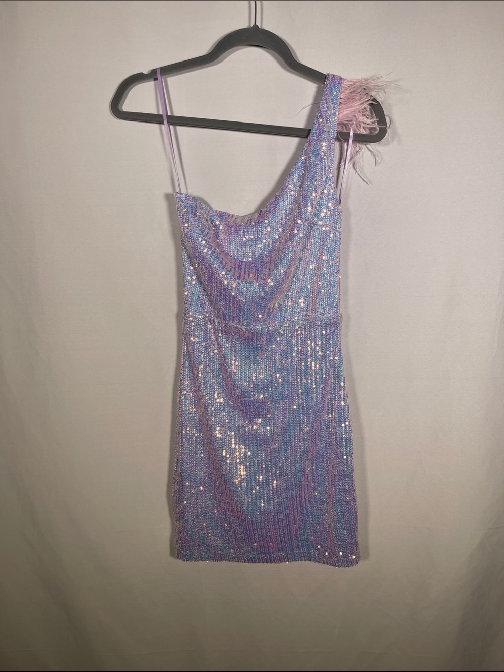 WINDSOR MINI SEQUIN DRESS LAVENDER PURPLE XS NEW WITH TAGS
